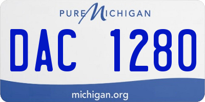MI license plate DAC1280