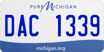 MI license plate DAC1339