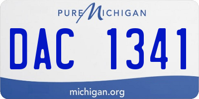 MI license plate DAC1341