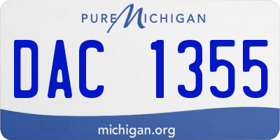 MI license plate DAC1355