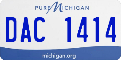 MI license plate DAC1414