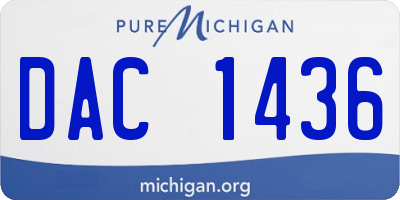 MI license plate DAC1436