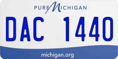 MI license plate DAC1440