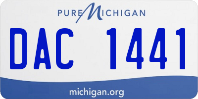 MI license plate DAC1441