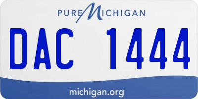 MI license plate DAC1444