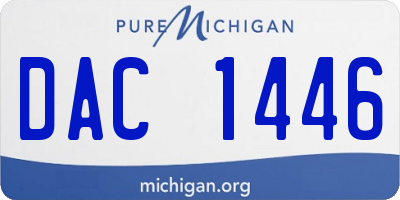 MI license plate DAC1446