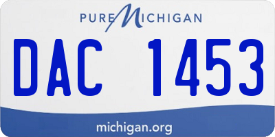 MI license plate DAC1453