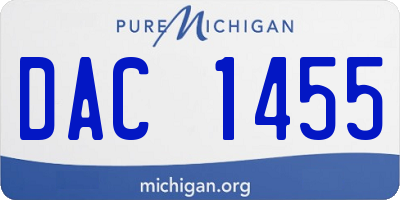 MI license plate DAC1455