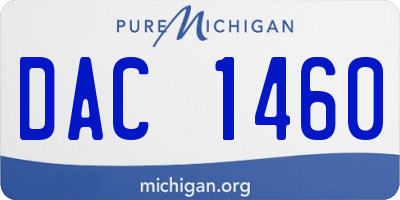 MI license plate DAC1460