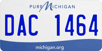 MI license plate DAC1464