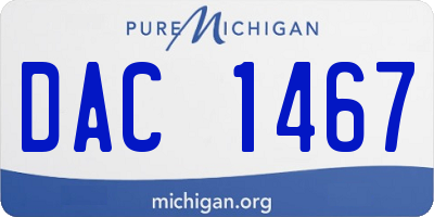 MI license plate DAC1467