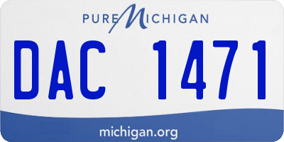 MI license plate DAC1471