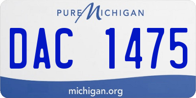 MI license plate DAC1475