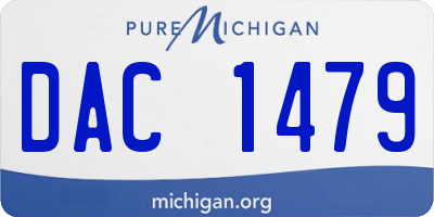 MI license plate DAC1479