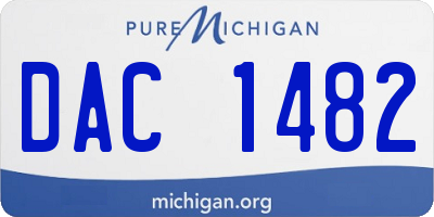 MI license plate DAC1482