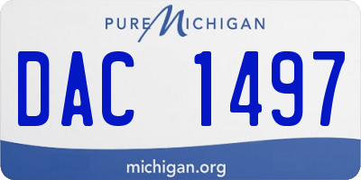 MI license plate DAC1497