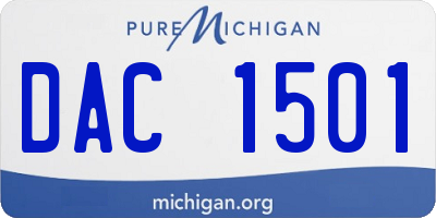 MI license plate DAC1501