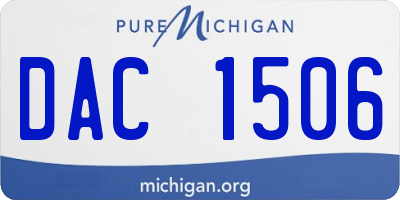 MI license plate DAC1506