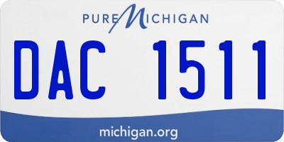 MI license plate DAC1511