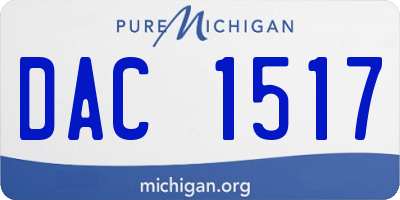 MI license plate DAC1517