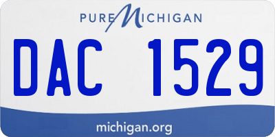 MI license plate DAC1529