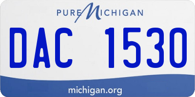 MI license plate DAC1530