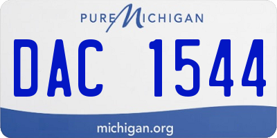 MI license plate DAC1544