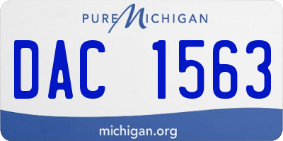 MI license plate DAC1563