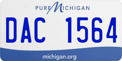 MI license plate DAC1564