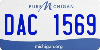 MI license plate DAC1569