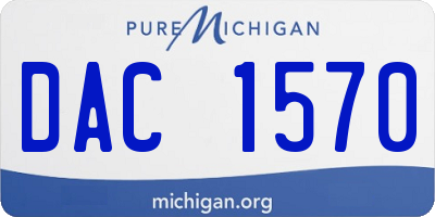 MI license plate DAC1570
