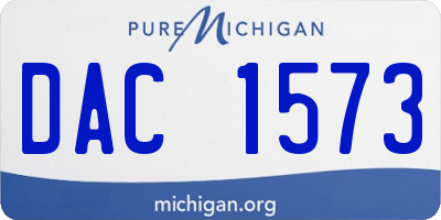 MI license plate DAC1573