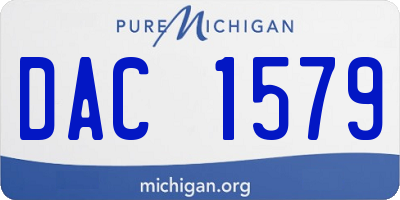 MI license plate DAC1579