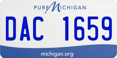 MI license plate DAC1659