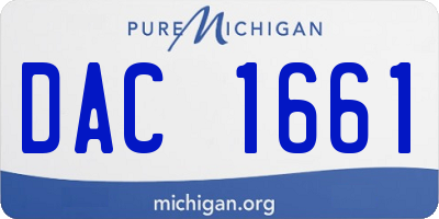 MI license plate DAC1661