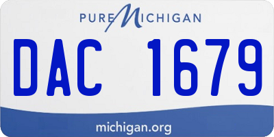 MI license plate DAC1679