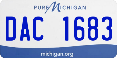MI license plate DAC1683