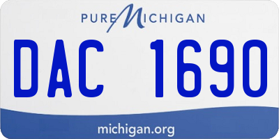 MI license plate DAC1690