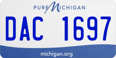 MI license plate DAC1697