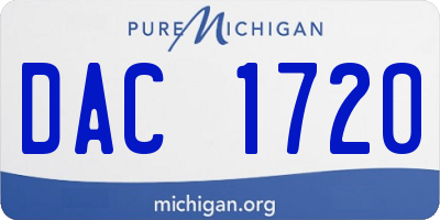 MI license plate DAC1720