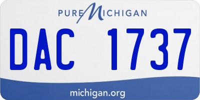 MI license plate DAC1737