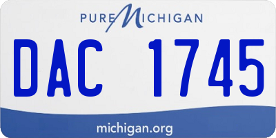 MI license plate DAC1745