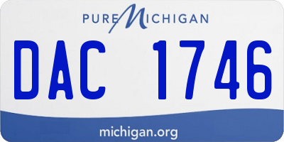 MI license plate DAC1746