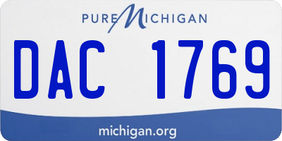MI license plate DAC1769