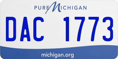 MI license plate DAC1773