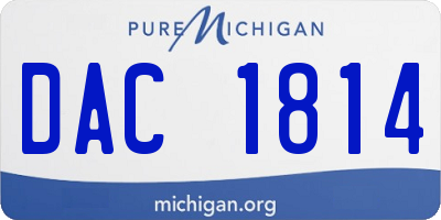 MI license plate DAC1814