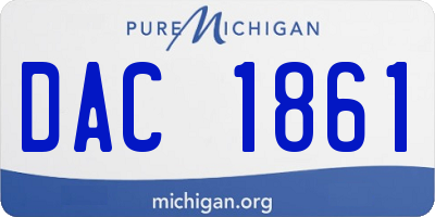 MI license plate DAC1861