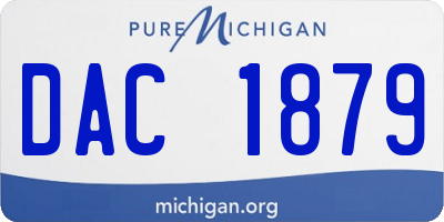 MI license plate DAC1879
