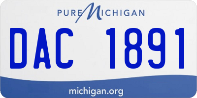 MI license plate DAC1891