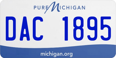 MI license plate DAC1895